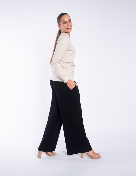 Fluid pants with drawstring